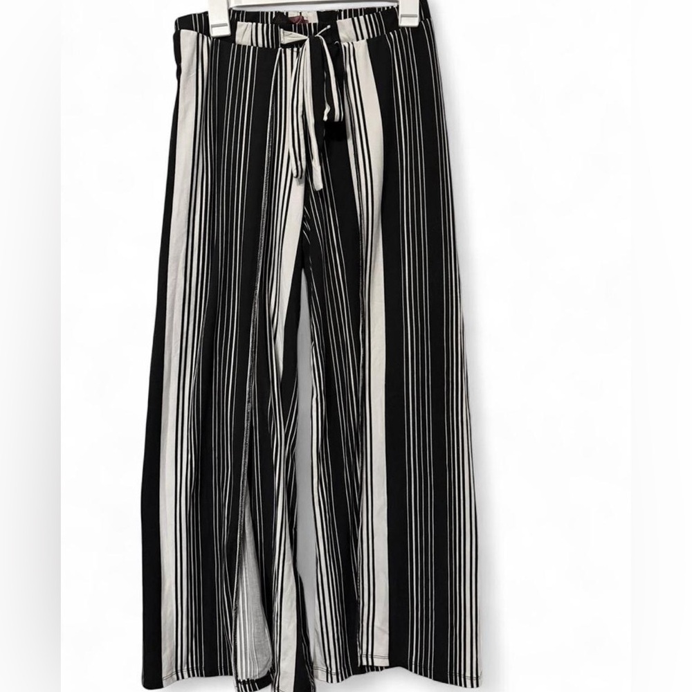 Striped Black and White Women's Pants